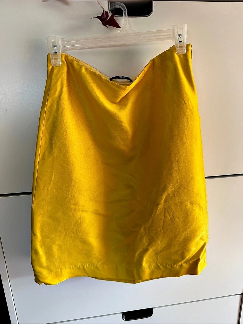 BOSS Yellow Mini Skirt Waist 8